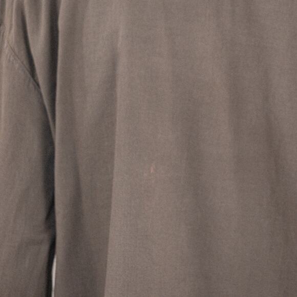 XiRENA Women's 1/2 Button Popover Blouse in Brown/gray cotton Medium - Picture 6 of 10